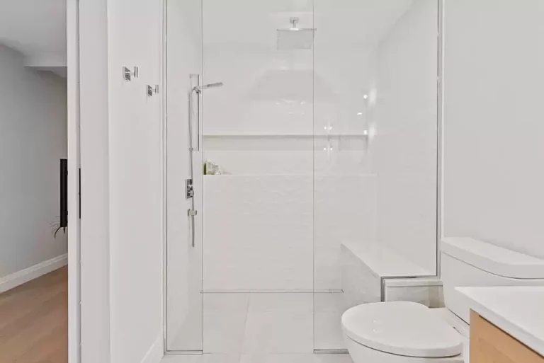 a clean and very modern glass shower